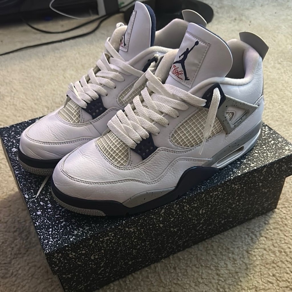 Jordan Men's White and Black Sneakers